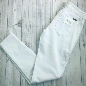 NWT Kancan Distressed White Denim